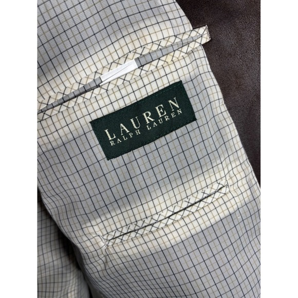 LAUREN Ralph Lauren Men's 50R Brown Faux Leather Sport Coat Blazer Jacket - Picture 3 of 6